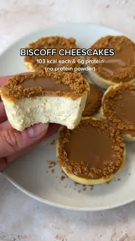 Biscoff Cheesecakes - without protein powder #healthycheesecake #biscoffcheesecake #lowcaloriedessert #fitfood