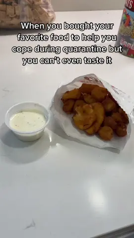 I can imagine what it tastes like #covid19 #cheesecurds #aandw #comfortfood #notaste #nosmell #noahschnapp #ratatouille #allfornothing #quarantine