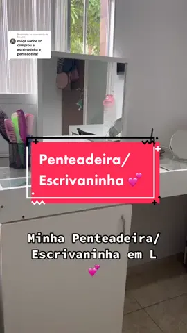 Responder @tay_zxs enrolei mtoo, desculpa gente kkk eu falo mto e queria mostrar com detalhes pra vcs, maas ta ai. N sei quanto meu pai pagou, mas vcs podem encontrar na Magalu por esse valor + frete 🫶🏽 #naovaiproforyou #penteadeira #escrivaninha #tour