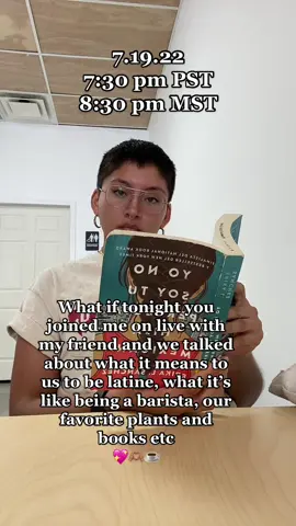 Ill see you guys tonight 💖🫶🏽☕️ @Marlon Javier #coffee #plants #books #latine #lives
