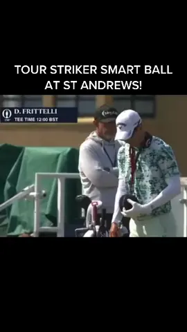 Dylan Frittelli getting warmed up with his Tour Striker Smart Ball during The Open at St Andrews last week!