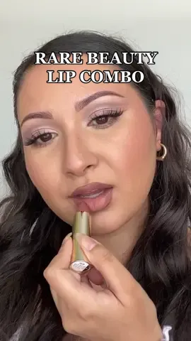 this @Rare Beauty lip combo is a must #rarebeauty #usekindwords #lipstick #lipcombo #makeupreview #makeup