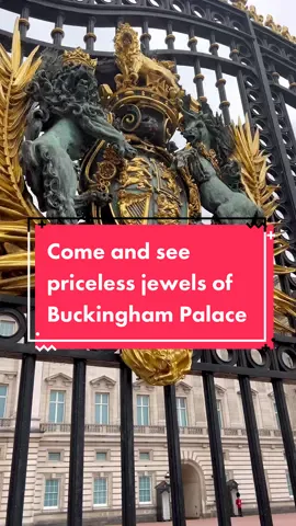 Would you like to see Buckingham Palace behind the fence? Come inside and see Magnificent jewels from The Queen’s collection go on display this summer #royalfamily #buckinghampalace #londontiktok #letsdolondon