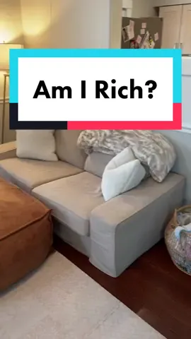 If your couch touches the wall, then maybe you are in fact rich as long as you’ve been investing the money that you’re saving by having a small living room. #pillowchop #rich #middleclass  #cheaptok #millionairenextdoor #saving #genzfinance #PersonalFinance #financialliteracy #financialfreedom