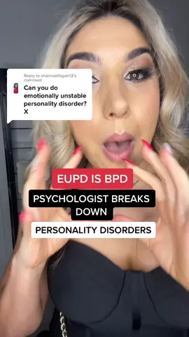 Replying to @shannonfagan12  What is emotionally instable personality disorder? #eupd #bpd #borderlinepersonalitydisorder #psychologist #psychology #fyp @mindfoodsteph