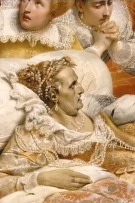 Paul Delaroche -- Death of Elizabeth, Queen of England, in 1603#queen #historical #painting #art#england
