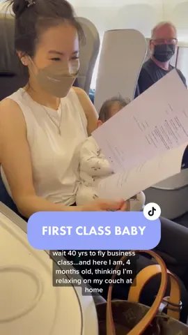 He literally came along for the ride #MomsofTikTok #FlyingWithBaby #TravelWithBaby #LuxeBaby #FamilyHoliday H/T: @Brittany Xavier