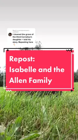 Replying to @manicpixiemom Repost: Belle + the Allen Family #gravetok#gravestonecleaning #fyp #familyhistory