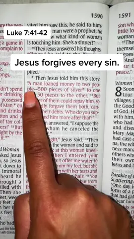 Many of us think we’re the one who was forgiven little, but the truth is we are all the man with a larger debt of sin. Our faith in Jesus will save us. 🙏🏽