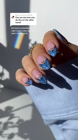 Replying to @_lex.a_ #nailart #butterfly #nails using my non dominant hand 🦋