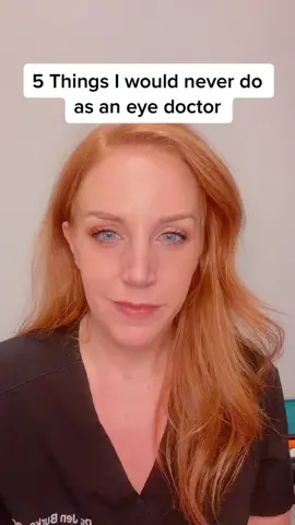 Five things I would never do as an eye doctor #optometry #5thingsiwouldneverdo #eyedoctor #eyedoc #contactlenses #peds #eyediologyvisioncare
