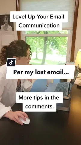Want to sound more professional in your email communication? Try these swaps. #emailtips #worklife #workfromhome #wfh #beaboss #bosslady #corporatelife #corporatetiktok #typing