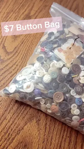 big ol button bag! check out that i got! :) #thrifttok #vintage #thrifted  #buttons
