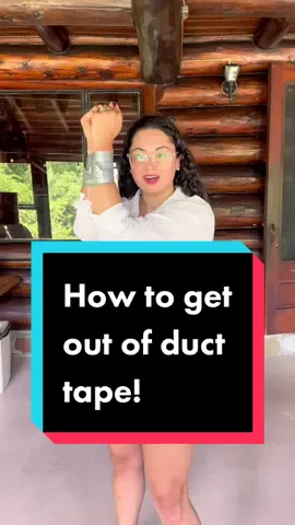 Do you know how to get out of duct tape? 👀 now you do! #IWMF #safetytraining #womanjournalist #safety #LearnOnTikTok #ducttape #safetytips #staysafe #psa #escape