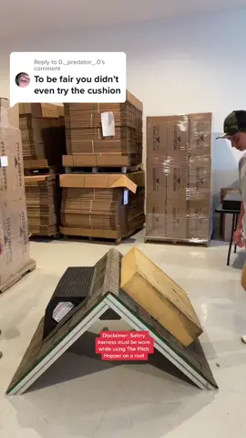 Replying to @0._predator_.0  This better? Also dont forget to check out our Instagram for a chance to win two free Pitch Hoppers! #DitchTheCushion #roofing #roofer #roof #fyp #foryou