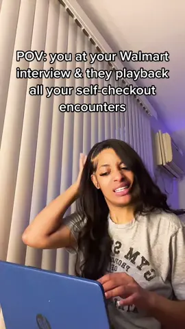 “delete ALLAT! I aint playin with you Peggy” 😒😂 yall stay safe our here lmao #walmart#jokes#selfcheckout#walmarthack#jobinterview#jobs#humor#relatable