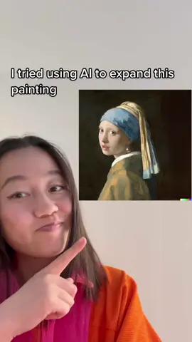 I used DALL-E to expand this painting #dalle2 #johannesvermeer #aiart Inspired by @shir_man