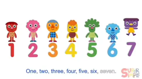 《one two three four five six seven 》#funny #earlyeducation #nurseryrhyme #kidssong #supersimplesongs