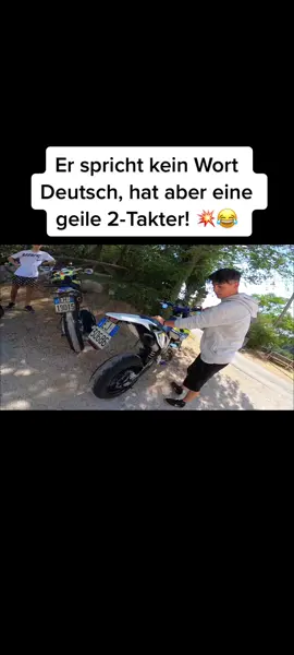 Er spricht kein Wort Deutsch, hat aber eine geile 2-Takter! 💥😂 #davidbost #motorrad #zweitakt #gehtsteil