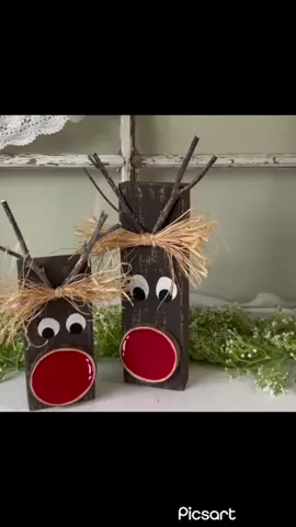 I made these DIY wood reindeers for my porch and I love them! So Grab some scrap 2x4’s and craft along! For step by steps in slower format find my link above in bio. #unicorndustdesigns #reindeers #christmasinjuly #christmasdecor #christmasdiys #crafters #craftersoftiktok #rusticchristmasdecor #rusticdecor #rudolphtherednosereindeer #rudolph #rusticchristmas #diys #christmascrafts