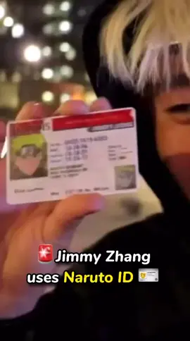 Using A Naruto ID to get inside the club #jimmyzhang #naruto #rizz #anime  #fyp