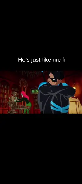 Especially for a minor inconvenience I also love how dramatic he is #nightwing #dccomics #batfamily #harleyquinnshow #harleyquinnshowseason3 #WeStickTogether