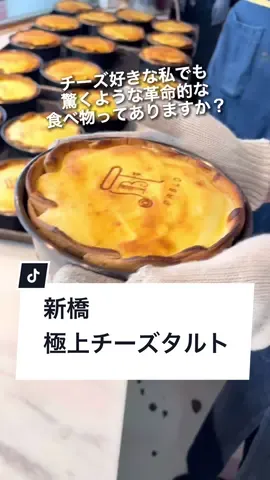 新食感のフワトロな極上チーズタルト🤤1度たべたらやみつき❤️#グルメ大学 #チーズ #チーズタルト #新橋グルメ