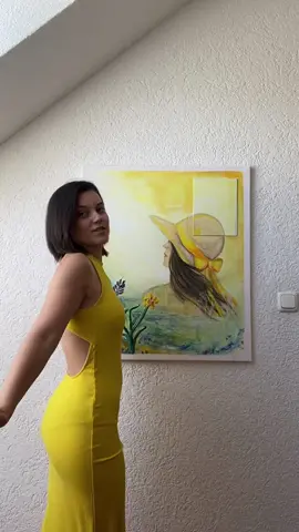 Meine erste Songinterpretation für ein Gemälde war „Cover me in Sunshine“ ☀️ #art #artist #artistsoftiktok #artwork #painting #paint #paintingcanvas