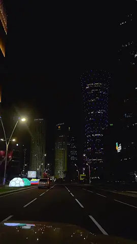 Doha at night😍😍 #nightdrive #qatar2022 #doha #fyp