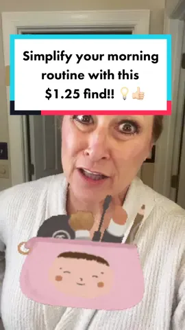 Simplify your morning make-up routine with this simple solution from the DollarTree! #solution #makeup #organize #timesaver #dollartree #makeupbag #fyp  #foryou #happy #organizedlife #morningroutine