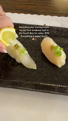 One of the best omakase places I know in the South Bat and it’s under $70 🫡🍣✨ The owners are the cutest couple and rlly pride in their work! Highly recommend if you’re looking for some fresh sushi 😋 #torrance #torranceca #sushi  #sushilover #sushitok #omakase #southbay #socal #socalfoodie #socalfood