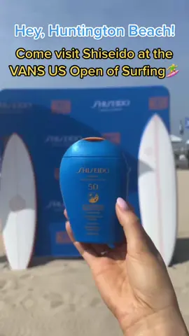 Come hang at our tent at the VANS US Open of Surfing!🏄‍♀️🌟 #shiseido #shiseidosunscreen #shiseidoskincare #sunscreen #wsl #usopenofsurfing