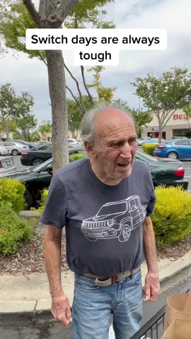 Dad doesn’t recognize the car on switch day.  @mrsdsalnorcal