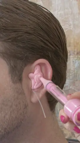 We are making molds of Chris' ears so he can try out the new custom ReSound hearing aids #fyp #ears #viralvideo #levelup #audiology