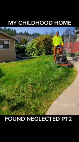 My childhood home found NEGLECTED PART 2 #grasstok #satisfying #fyp #mowing #foryou