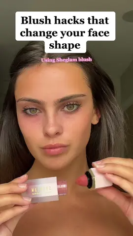 Ha makeup hack on how blush can change your face shape @SHEGLAM #fyp #sheglamblush #sheglamviralblush #makeup #makeuphack #blushhack
