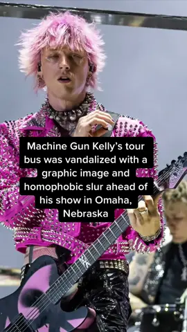 #MachineGunKelly tour bus vandalized with homophobic slur #MGK