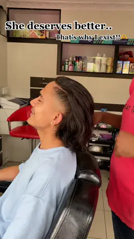 She deserves me!! 😘 #fyp #foryou #mullet #hair #viral