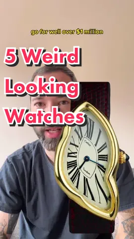 5 Weird Looking Watches. #cartier #rolex #watchtok #watchesoftiktok #dali #exaequo #cartiercrash #hamiltonventura #vintagewatch