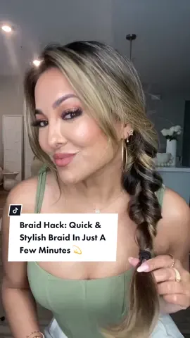 Braid Hack: Quick & Stylish Braid In Just A Few Minutes 💫 Inspo by @nereydaspeakshair ✨ TAG someone who’d love this!! #foryourpage #hairstyle #hairtok #todayslook #beautytips #beautyhacks #BeautyTok #hairstyle #hairtutorial #grwm #OOTD #hairtransformation #hairstyles #fyp