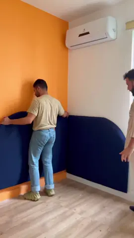 Diy cabeceira 🧡 corre ba rede vizinha para acompanhar mais detalhes da reforma do apartamento dos meus pais #DesafioPLL #reforma #decoration #DIY