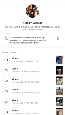 Ok well we are throughly sick of this. These “ violations “ were appealed and TikTok apologized for any inconvenience. Now they are still held against us. Heading to O. F’s gonna make it PG13 😆