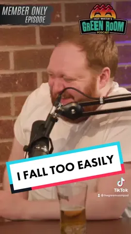 I fall too easily… #hwgreenroompod #fyp #foryoupage #foryou #funny #podcast #silly #uk #comedy #hilarious #jamiehutchinson #tonycarroll