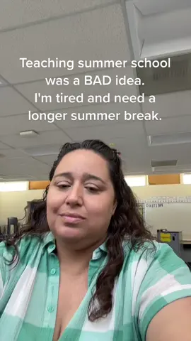 I am cursing the person who thought teaching summer school would be a good idea. I was so wrong, and I am so tired. Im down to just 1 more week of summer vacation. #teachersoftiktok #teacherlife #teacher #summervibes #summerschool #disneyteacher