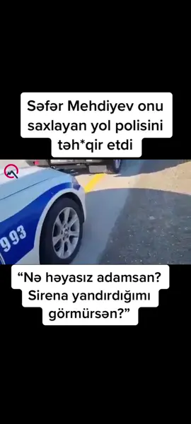 Yol polisinin Dövlət Gömrük Komitəsinin sabiq sədri Səfər Mehdiyevi saxladığı anın görüntüləri yayılıb. #xəbər #səfərmehdiyev