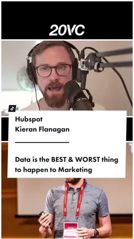 Why is data the best and worst thing to happen to marketing? #KieranFlanagan #HubSpot #marketingmanager #marketingmanagertips #TheHustle #businessmarketing #businessmarketingtips #Founders #HarryStebbings #20VC