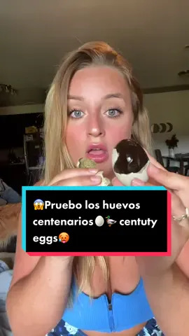 Pruebo los virales Century eggs // huevos centenarios🥚🦆 #fyp #parati #lentejas #centuryegg