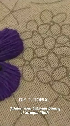 DIY TUTORIAL Jahitan Sulaman Benang- Teknik Jahitan Straight Stitch   #Handstitch #embroidery #art #craft #DIY #tutorial #sulaman #handmade #suetmade #sulamanbenang #dmc #dmc #fyp