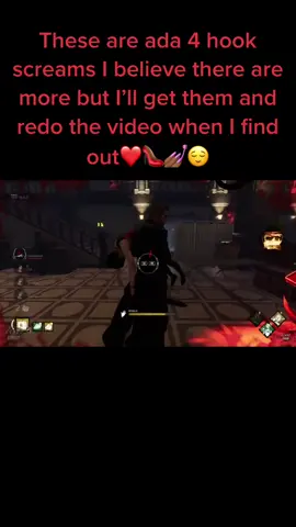 These Are Ada Wongs 4 Hook Screams I Believe There Are More But I’ll Redo Them When I Find Out Till Now Enjoy 👠😌❤️💅🏾 #deadbydaylight #nintendoswitch #adawong #albertwesker #lgbt🏳️‍🌈 #Gaymer #gaming #ptb