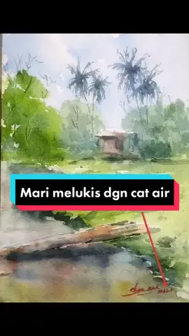 Setahun tak bermain dengan cat air.. Tiba masa untuk kembali aktif semula 😘 #painting #watercolor #art #catair #melukis